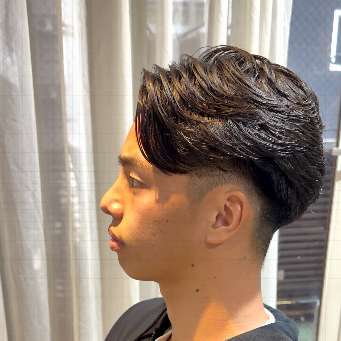 メンズ カット パーマ トリートメント 原田 黎也のヘアスタイル