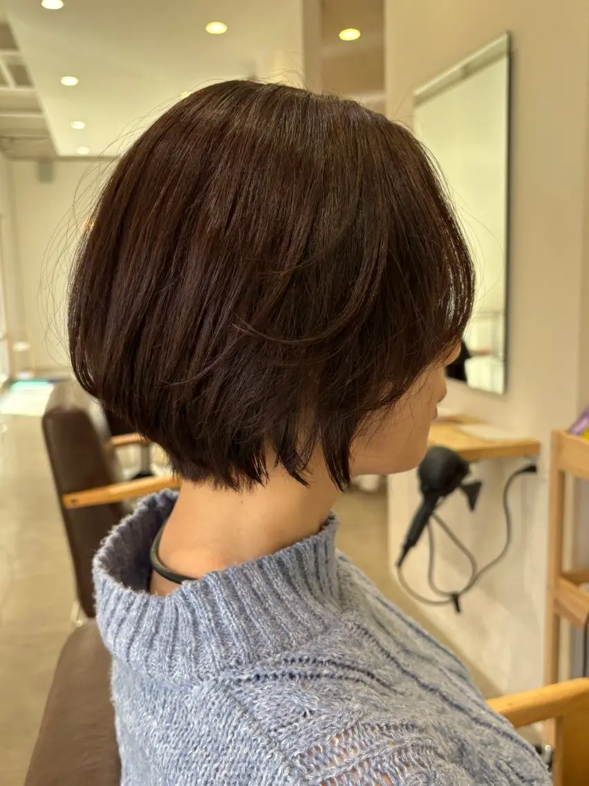 ショート カラー 透明感カラー 髪質改善 レイヤーカット 小顔カット カット ヘアカラー ヘッドスパ 【SASE】大人上品 💍/ユウガ⭐️のヘアスタイル
