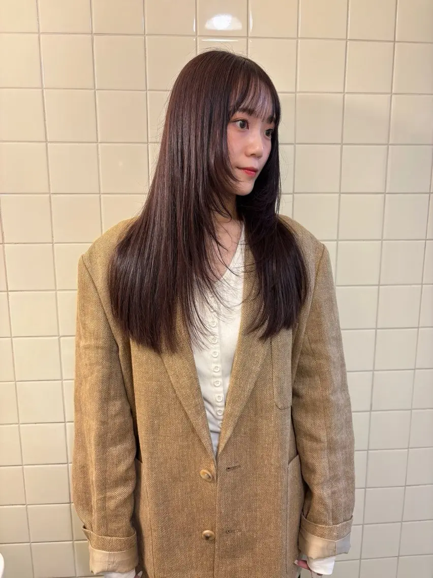 ロング カラー カット ヘアカラー トリートメント ボブ&韓国レイヤー/ 艶カラー♡TOMOEのヘアスタイル