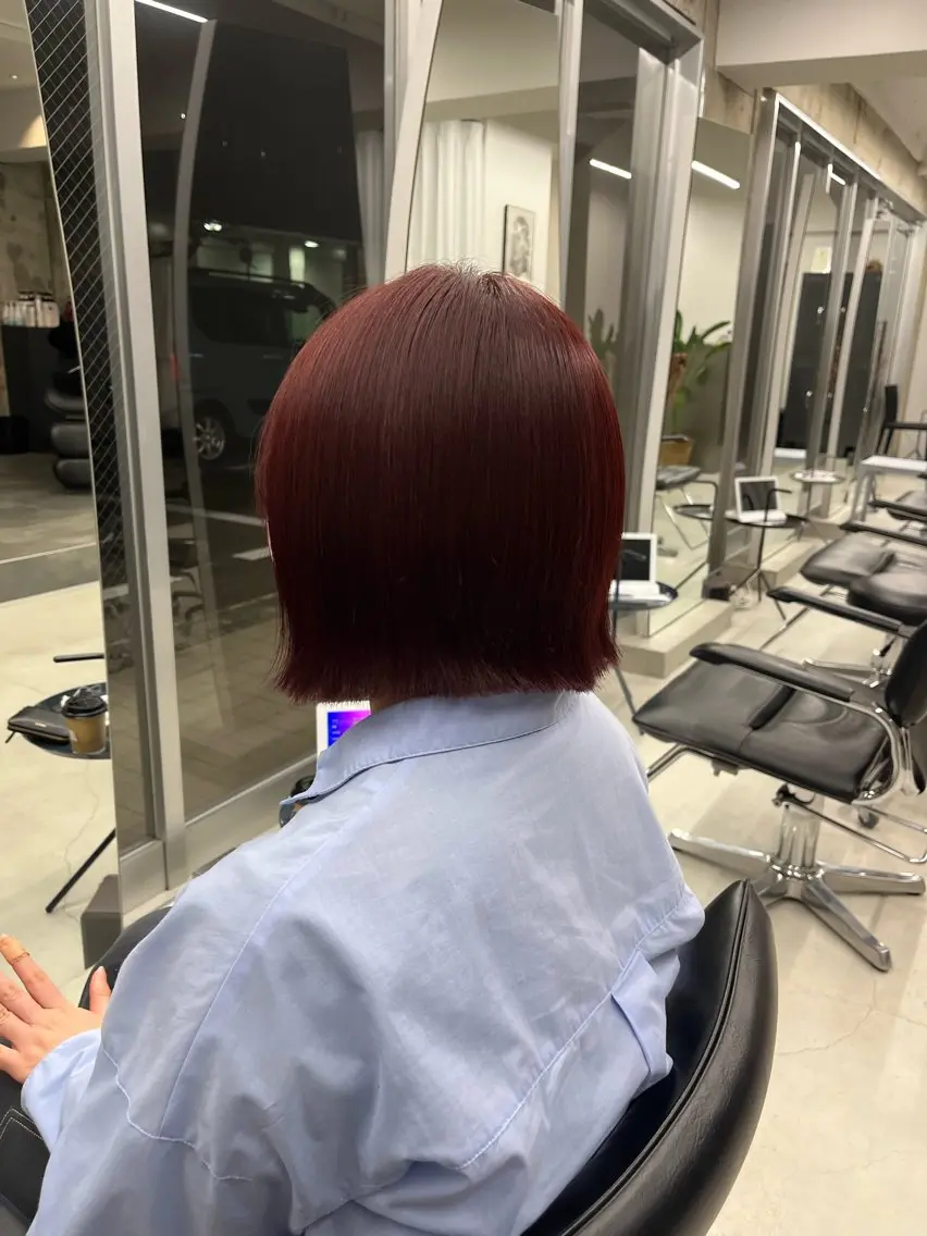 メンテナンスカット(2cm以内のカット)+透明感ワンカラーの写真