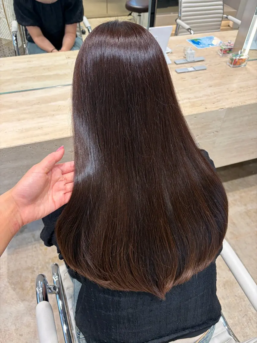 セミロング トリートメント 前髪・顔周りカット☆ あらいみゆのヘアスタイル