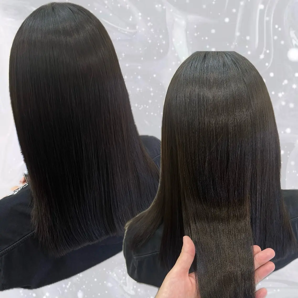 ミディアム 縮毛矯正 透明感カラー/ツヤ髪 漆谷妃茉莉🌷のヘアスタイル
