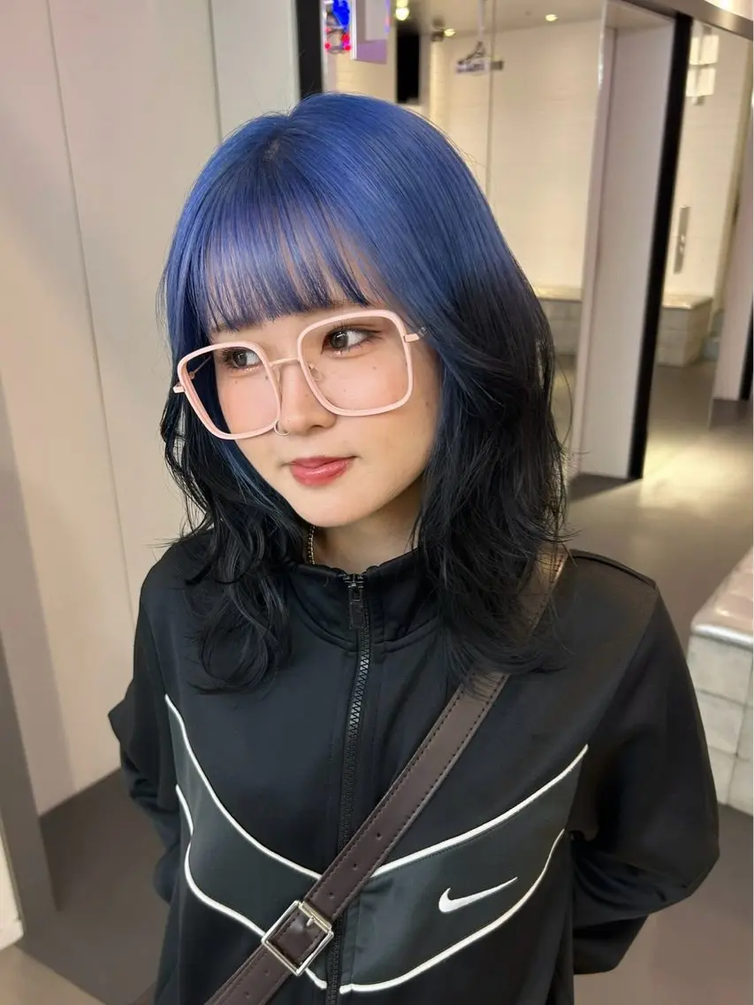 ロング ボブ エクステ 外国人風カラー 卒業式のヘアスタイル レイヤーカット カット ヘアカラー MiRI💜地毛級 エクステ✖似合わせ技のヘアスタイル