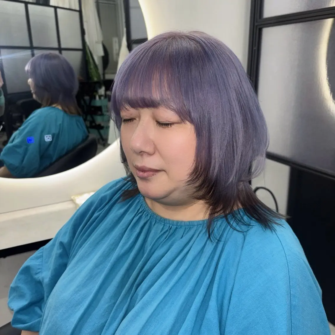 セミロング カラー ヘアカラー Ren. 🦋デザインカラーのヘアスタイル