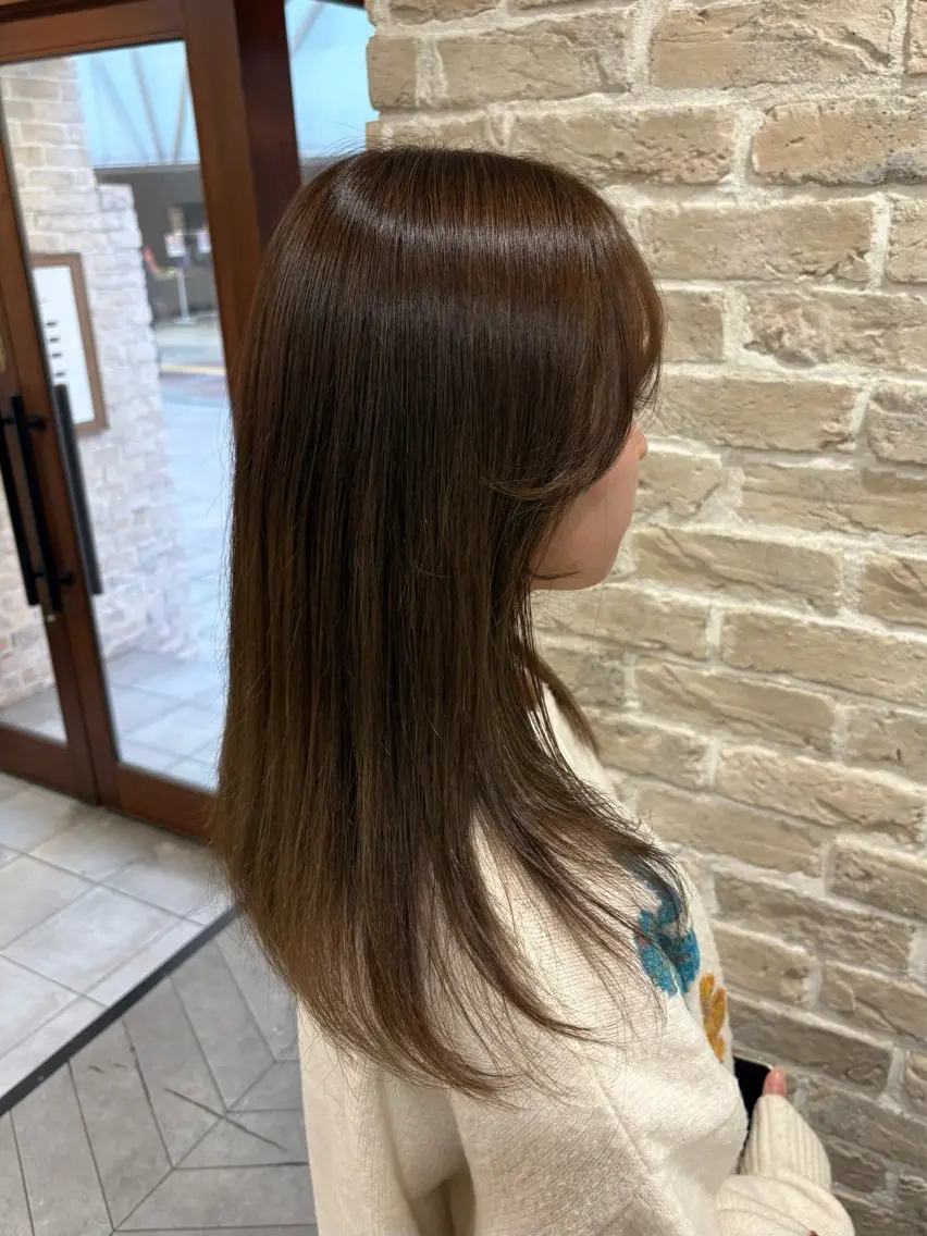 セミロング カラー 堀 のえかのヘアスタイル