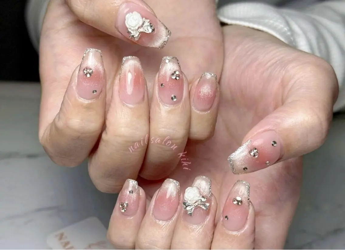 ネイル アートネイル フレンチネイル ジェルネイル グラデーション 韓国ネイル Nail Salon kihi大塚店のネイルデザイン