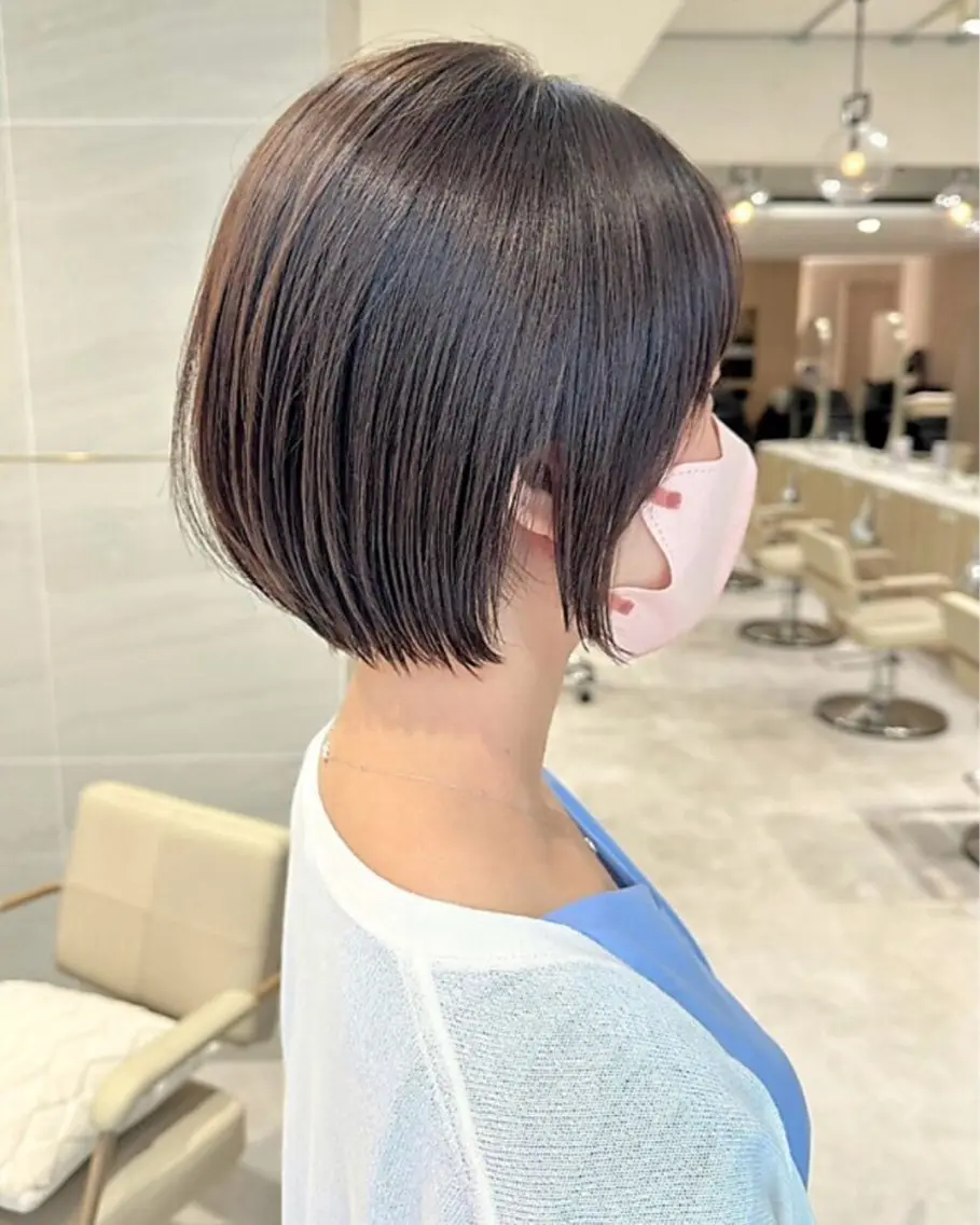 ショート カラー 似合わせ/透明感 /顔まわりカット🌿のヘアスタイル