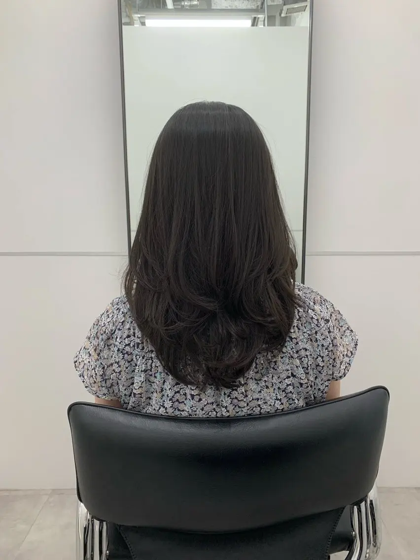 ミディアム ミディアムレイヤー レイヤーカット カット トリートメント 本格ヘッドスパ🌿 ×ヘア 佐藤のヘアスタイル