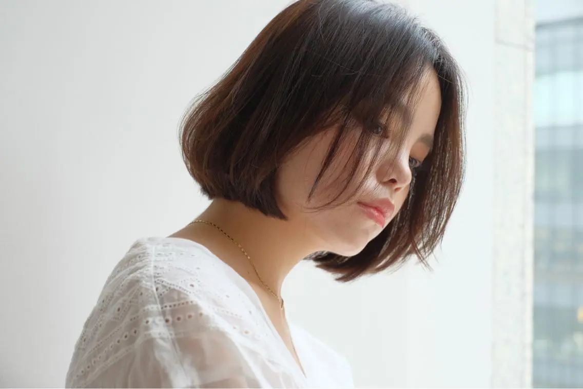 ミディアム ボブ カット ヘアカラー トリートメント 似合わせカット🌷関 郁美🌷のヘアスタイル