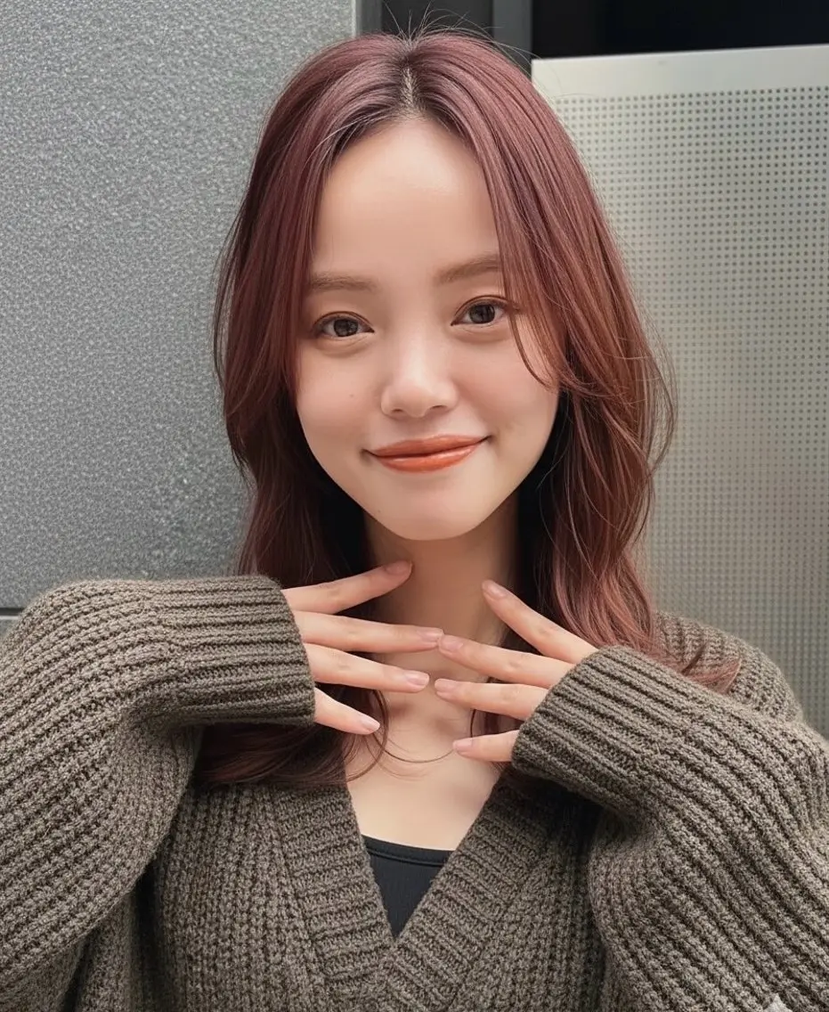 ミディアム 顔周りカット カット ヘアカラー トリートメント 口コミ150件超え 💬☘️笹岡航太のヘアスタイル
