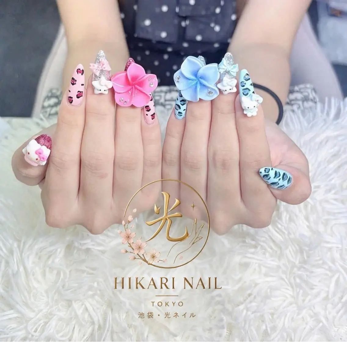 ネイル チークネイル 長さ出し フレンチネイル ガーリー ハロウィン ハンドネイル HikariNail Ikebukuroのネイルデザイン
