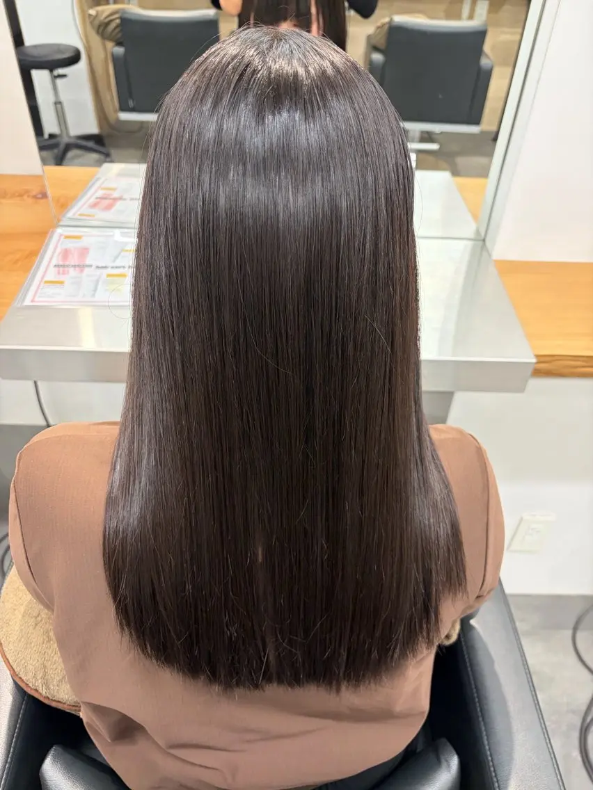 ロング パーマ ストレートパーマ パーマ 高橋 遥々のヘアスタイル