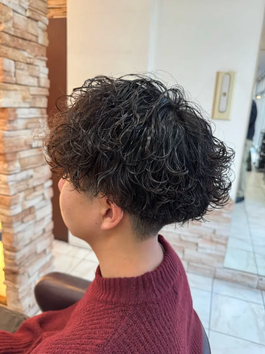パーマ メンズ メンズパーマ 波巻きパーマ カット パーマ ⭐️メンズパーマ /カラー宮野翔のヘアスタイル