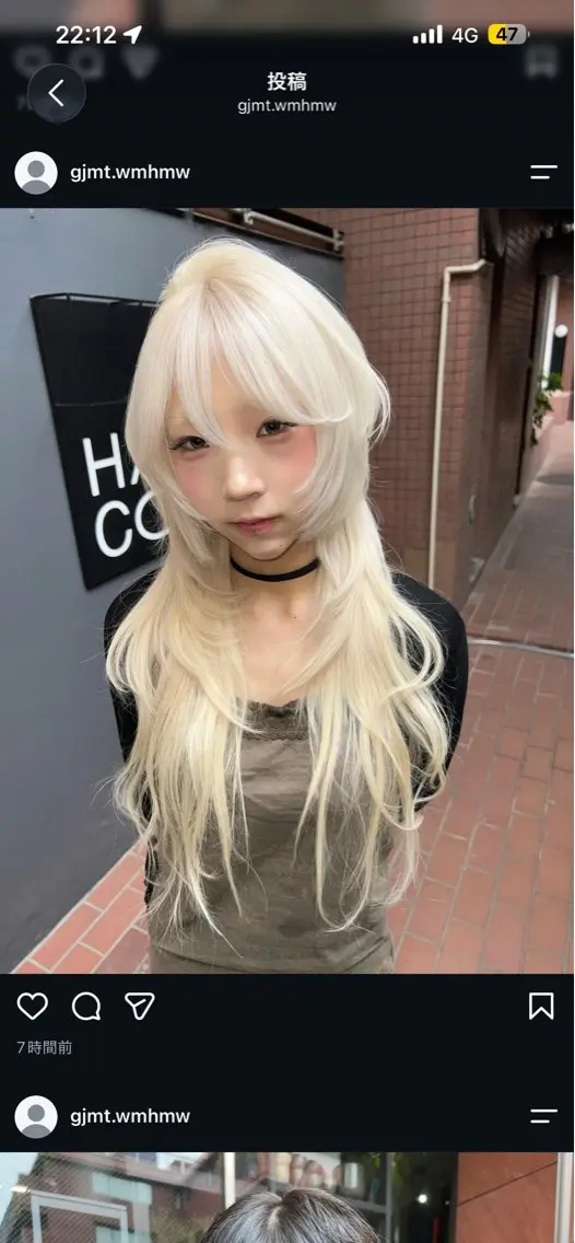 ロング カラー カット ヘアカラー 圧倒的デザイン力 店長🎨RENAのヘアスタイル