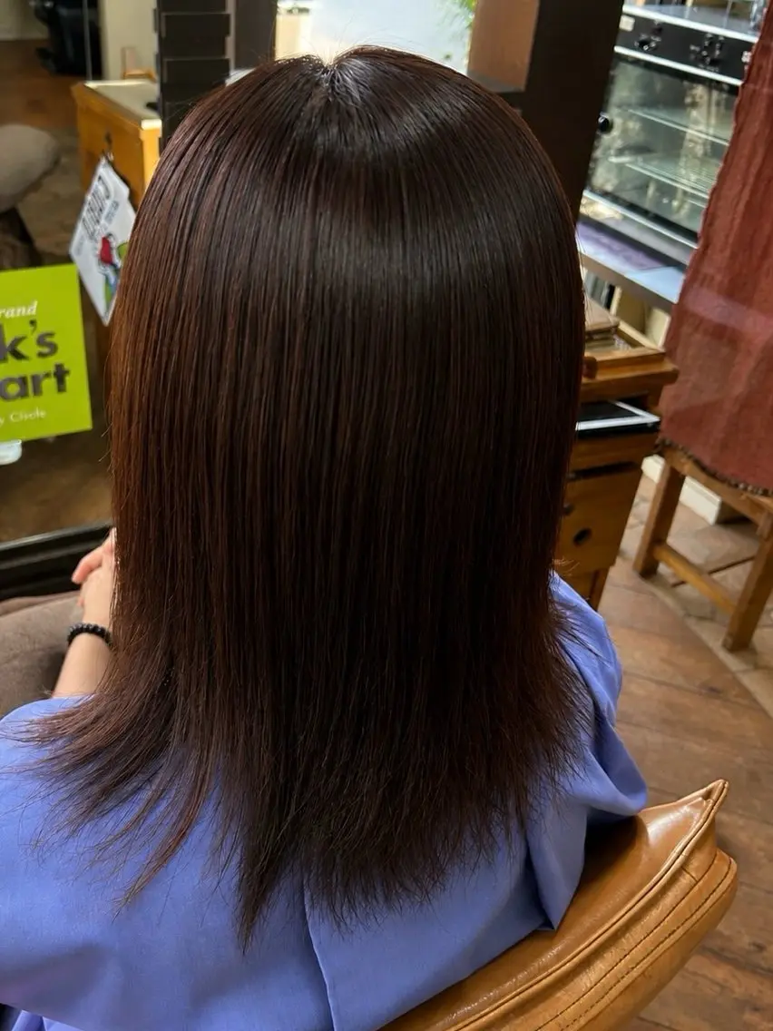 ミディアム 山口 香のヘアスタイル