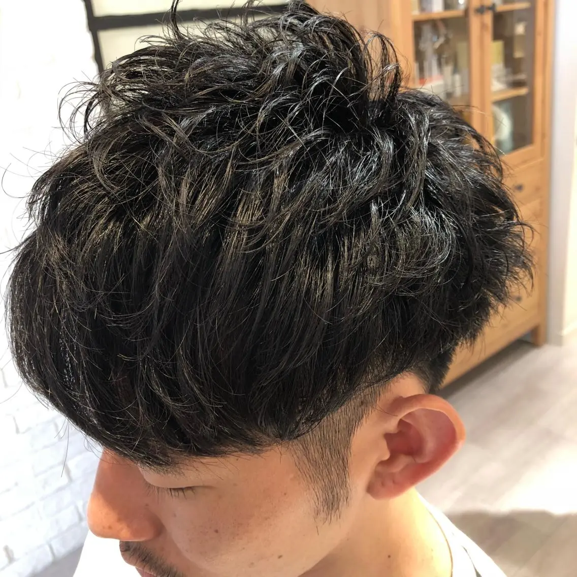 ショート パーマ メンズ カット パーマ 金子 富士のヘアスタイル