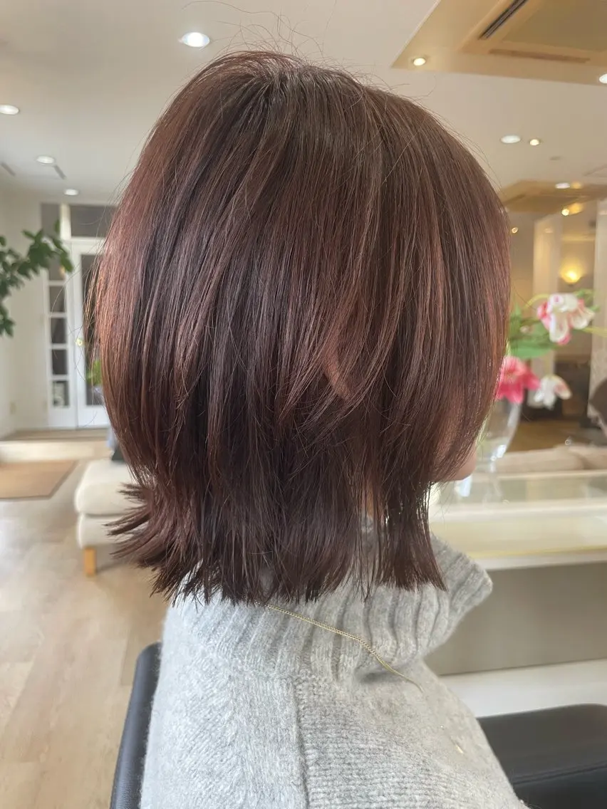 ミディアム カラー カット ヘアカラー トリートメント 小酒井 智洋のヘアスタイル
