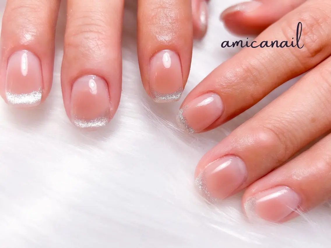 ネイル チークネイル フレンチネイル _amica nail_のネイルデザイン