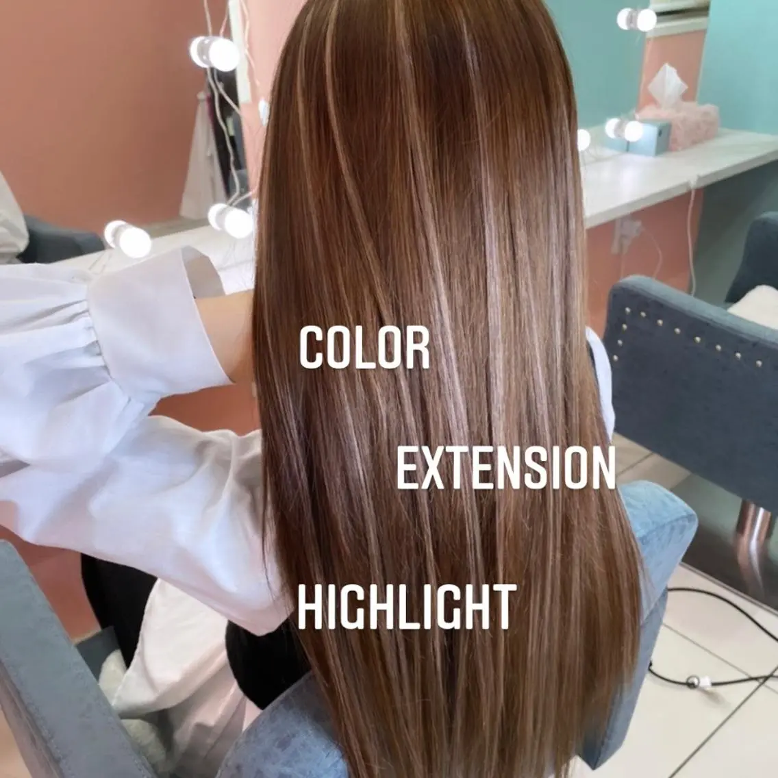 ロング カラー ヘアカラー エクステ エクステ🩵ブリーチ 韓国ヘア🩵KAEのヘアスタイル