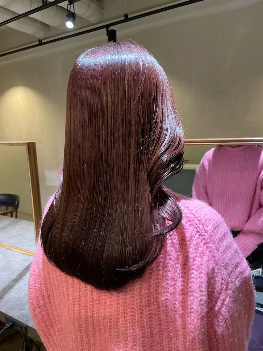 ミディアム カラー ヘアアレンジ Heath 姪浜 ⌇フタバのヘアスタイル