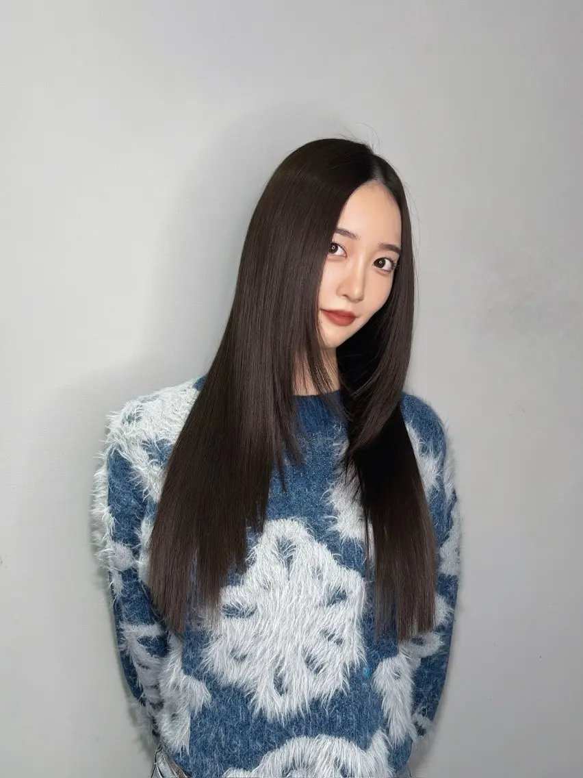 ロング カラー カット ヘアカラー トリートメント ワンホン×韓国/ 髪質改善/itaruのヘアスタイル