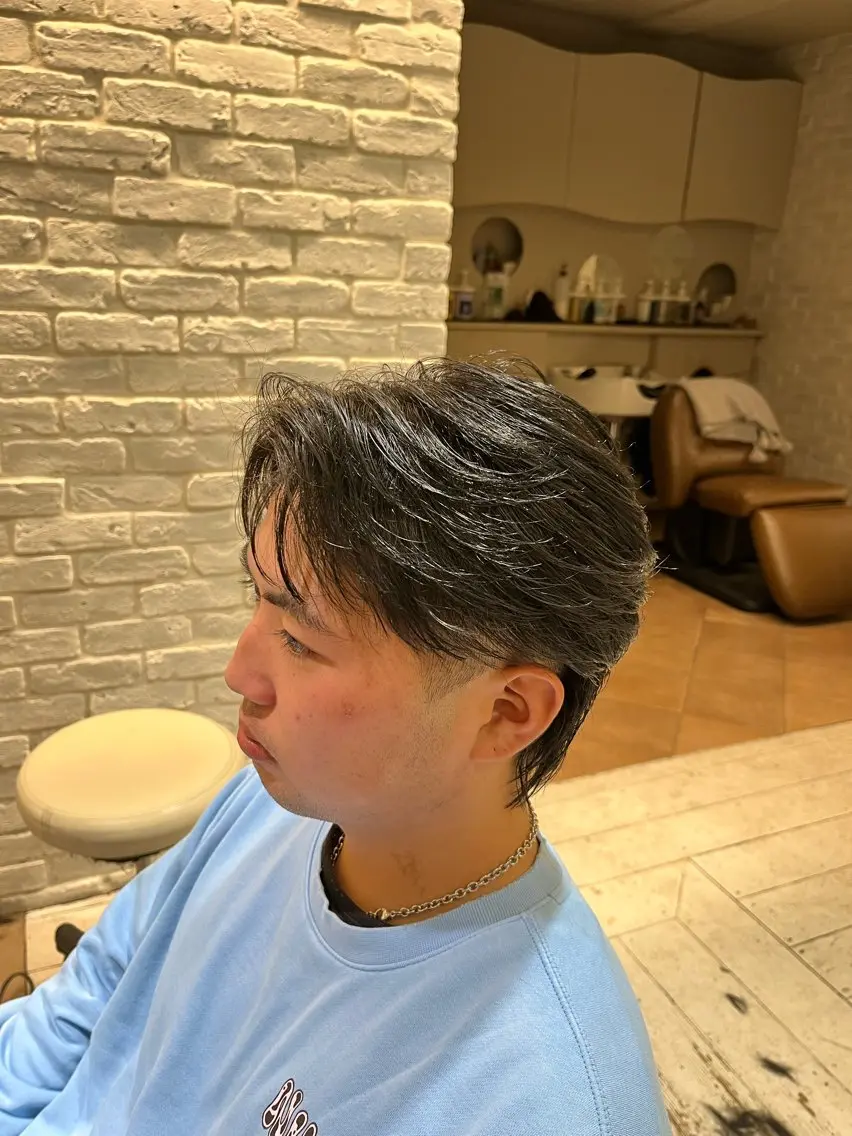 ショート メンズ くせ毛 ショートヘア カット メンズ特化 山崎  蓮のヘアスタイル