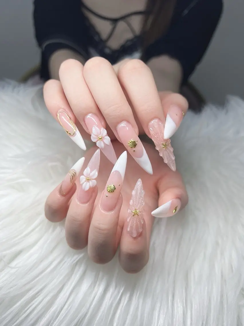 ネイル ハンドネイル Lee Nails チップ長さだし専門店のネイルデザイン