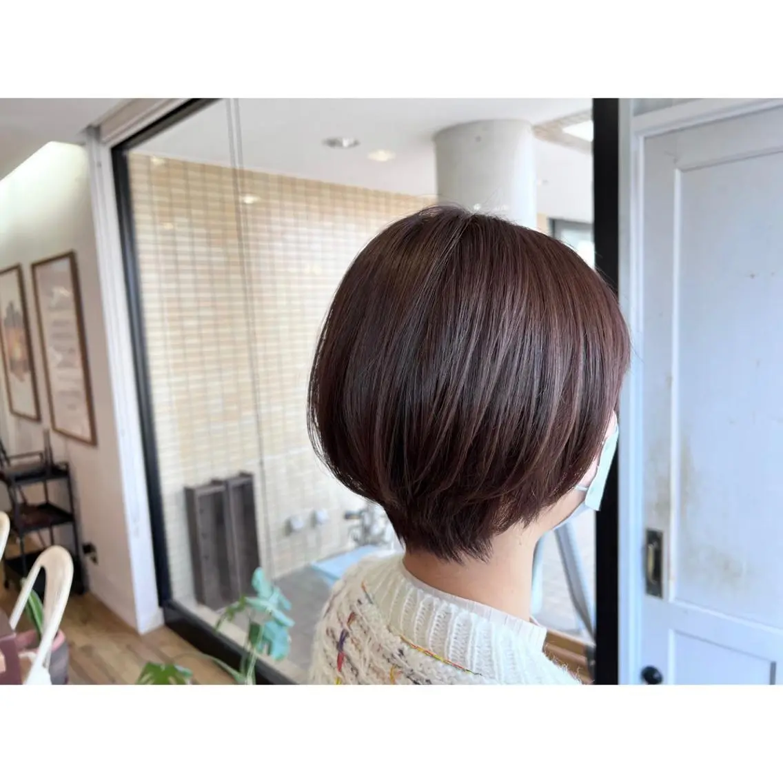 ショート カラー アッシュ ラベンダーカラー ラベンダーアッシュ ヘアカラー トリートメント ツキダテ ユイのヘアスタイル
