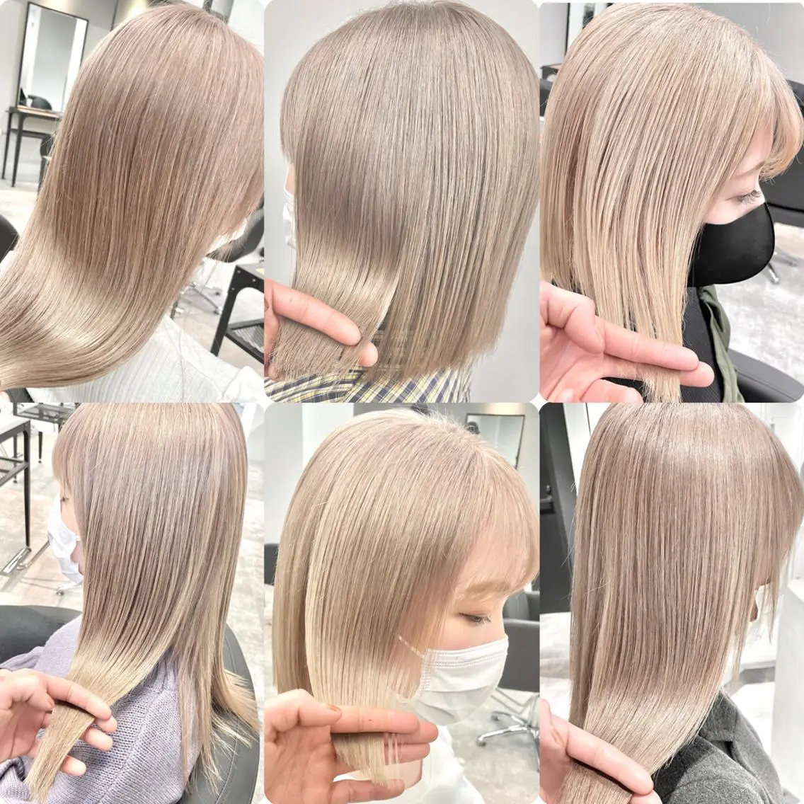 セミロング カラー ハイトーンカラー ✨MiL✨ ✨心斎橋✨のヘアスタイル