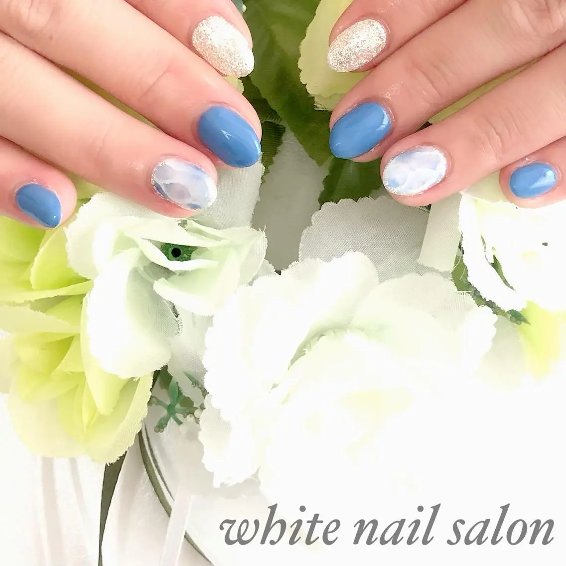 ネイル アートネイル フレンチネイル ジェルネイル ハードジェル 持ち込み ハンドネイル white nail salonのネイルデザイン