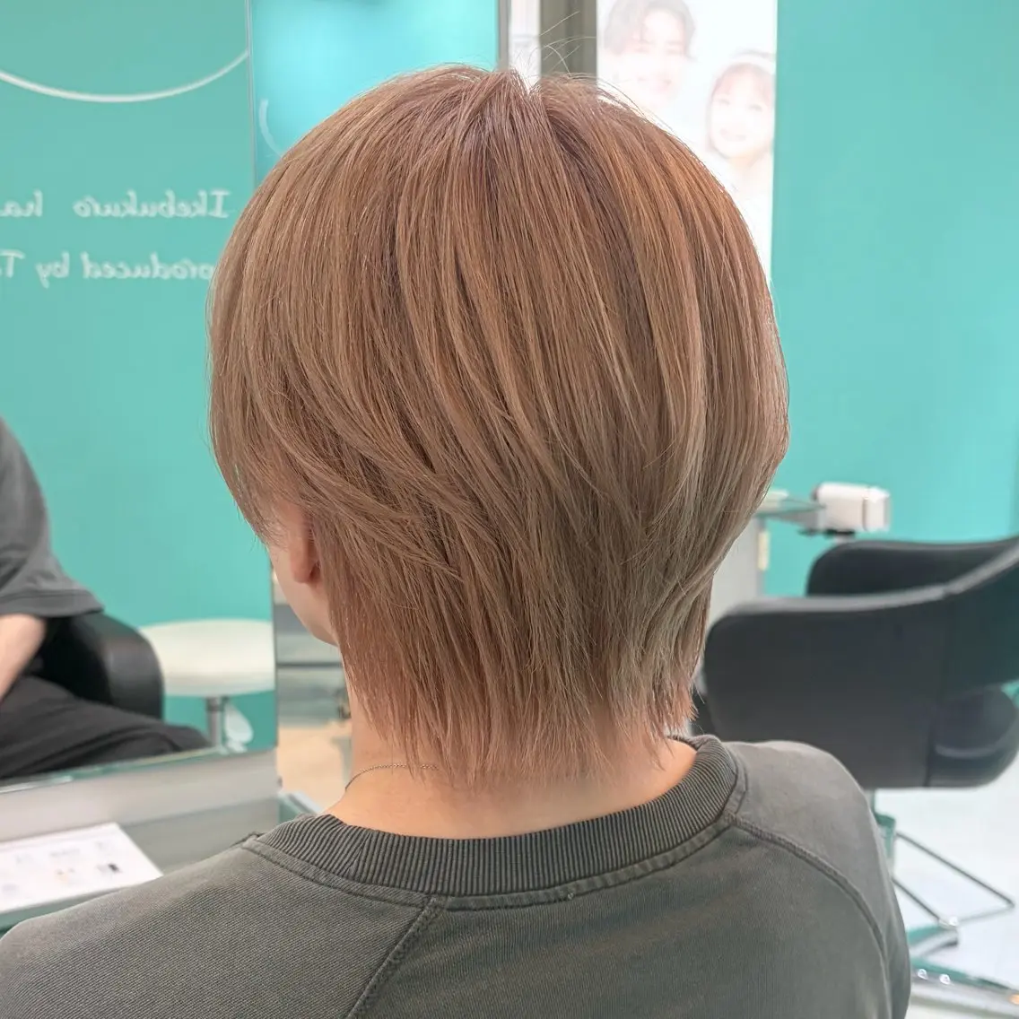 ミディアム カラー メンズ ベージュカラー ミルクティーベージュ カット ヘアカラー トリートメント デザインカラー/ ボブ/Natsukiのヘアスタイル