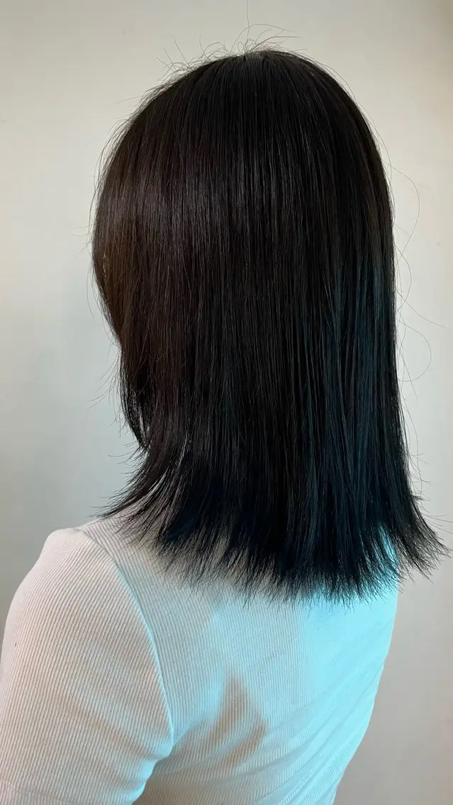 ミディアム カラー センターパート/カラ ーメッシュ📍ユリのヘアスタイル