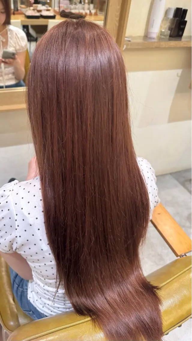 ロング カラー ブラウンカラー ピンクカラー ピンクブラウン ヘアカラー レイヤー👾ハイトー ンカラー👾ユースケのヘアスタイル