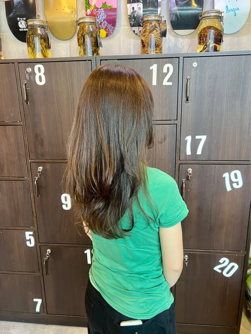 ロング カット ヘアカラー トリートメント 大武 楓のヘアスタイル