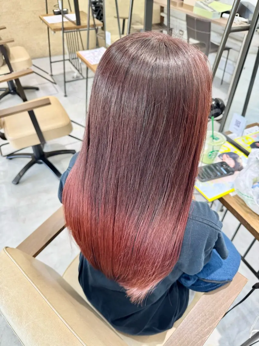 ロング カラー ブリーチなしwカラー /艶カラー/oukaのヘアスタイル