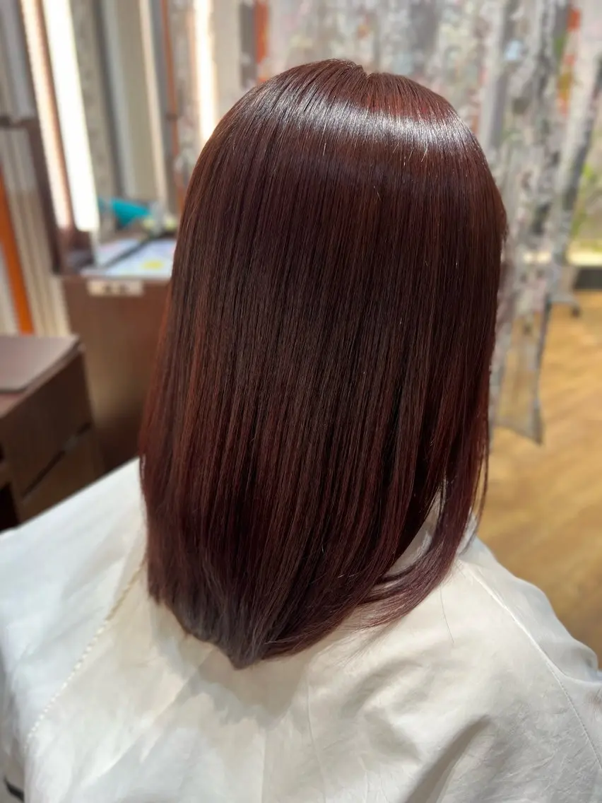 ミディアム ヘアカラー トリートメント 津田 遥香のヘアスタイル