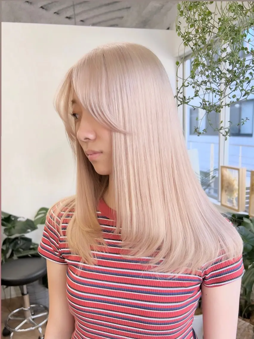 ロング カラー ブリーチ　ハイトーン 特化🌈フジタハルキのヘアスタイル