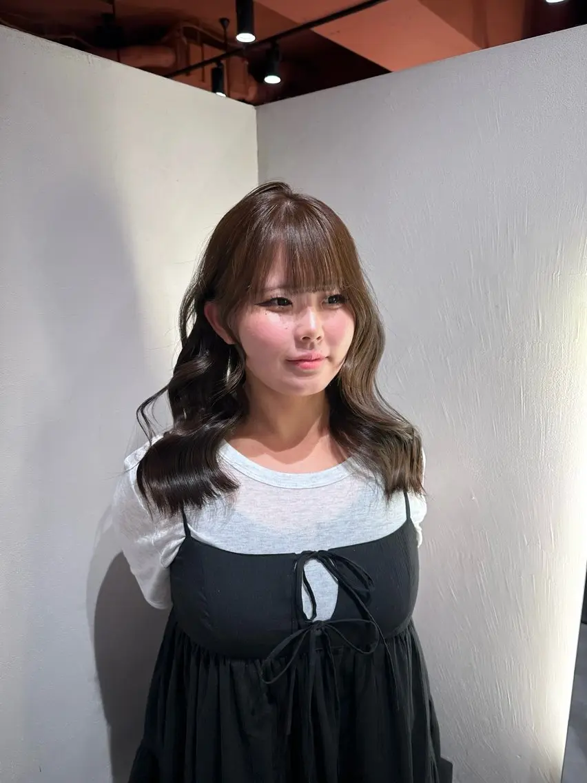 ミディアム ヘアカラー 竹内 琳子のヘアスタイル
