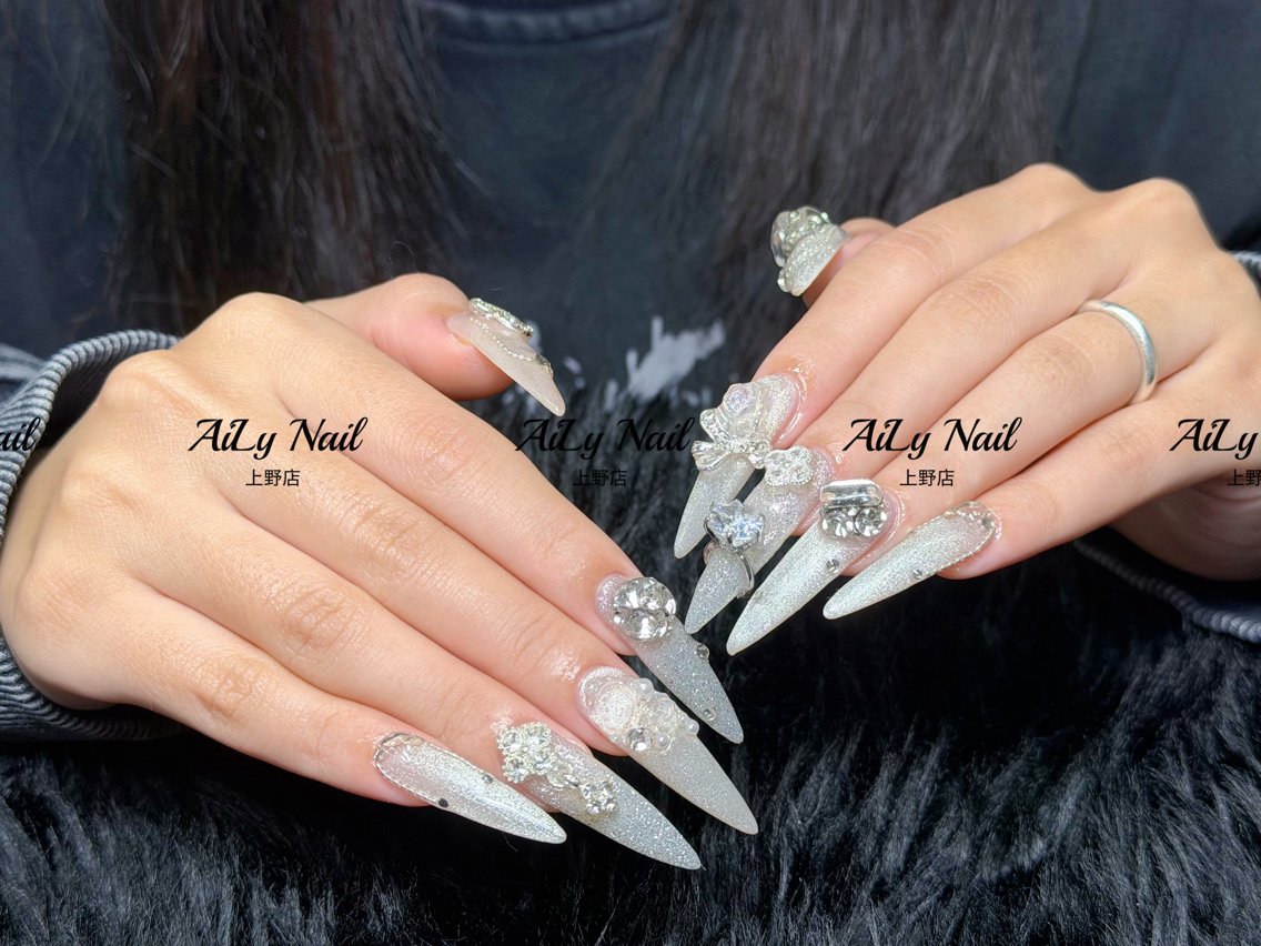 ネイル アートネイル ジェルネイル マグネットネイル ニュアンスネイル シンプルネイル ハンドネイル AiLy Nail 上野店のネイルデザイン