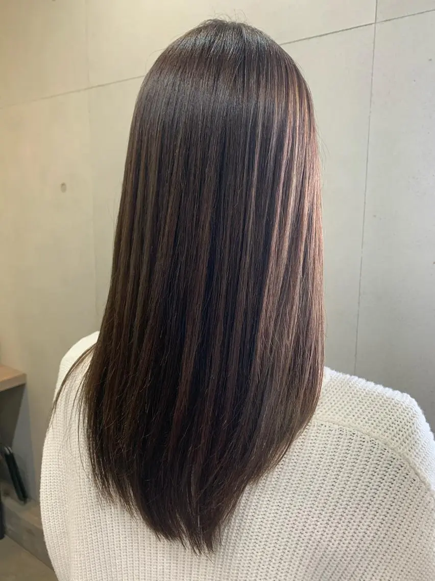 ■ナチュラル縮毛矯正+前髪カット(なしでも)(柔らかい質感です^^)の写真