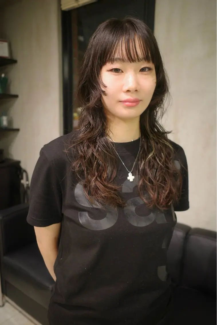 セミロング パーマ セミロングパーマ レイヤーカット 小顔カット カット パーマ 🌿ボブ＆パーマ 太田 カイト🌿のヘアスタイル