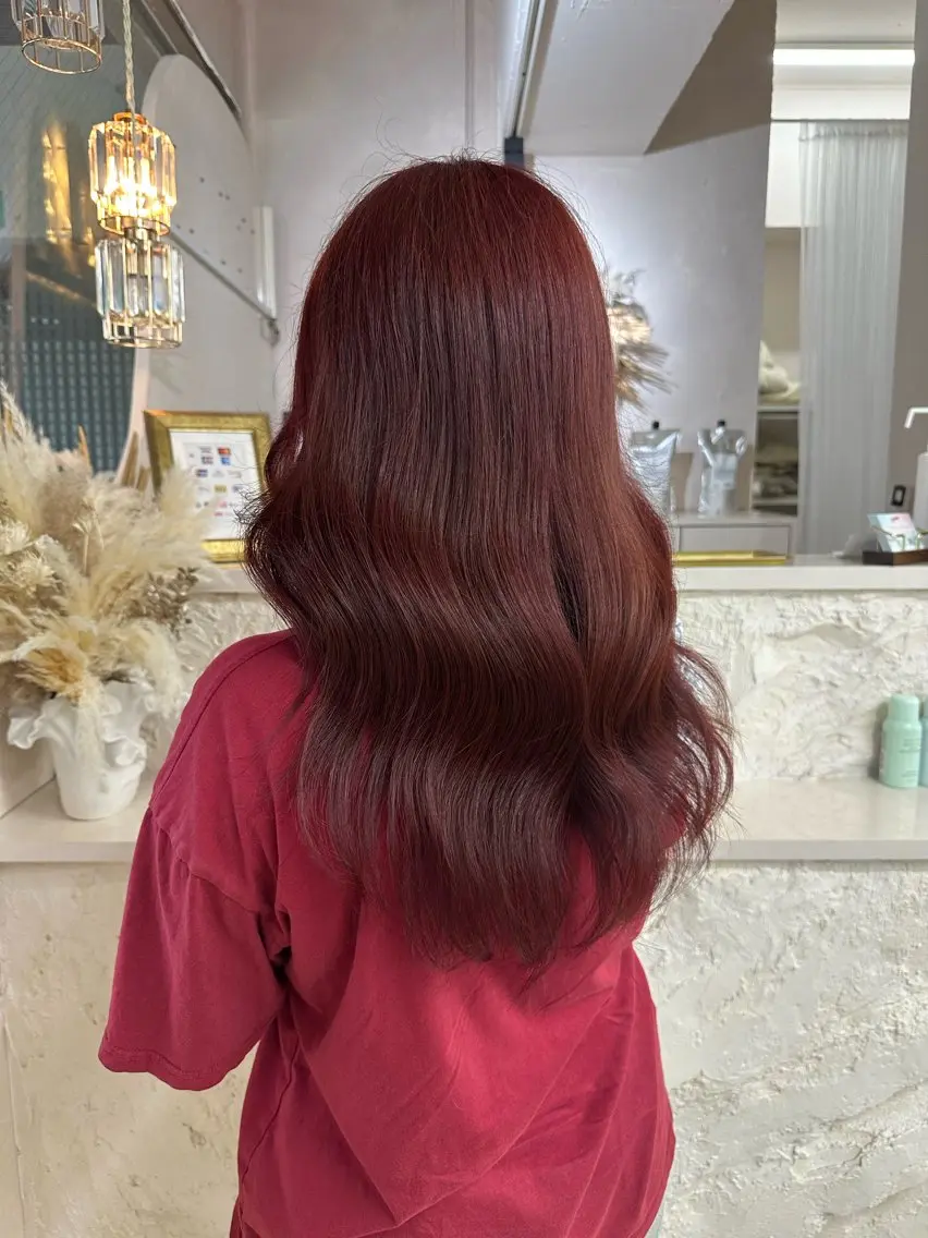 セミロング セミロングパーマ ハイライト レイヤーカット 縮毛矯正 ウルフカット ヘアカラー トリートメント XELM/RUI /高崎/ブリーチ/のヘアスタイル
