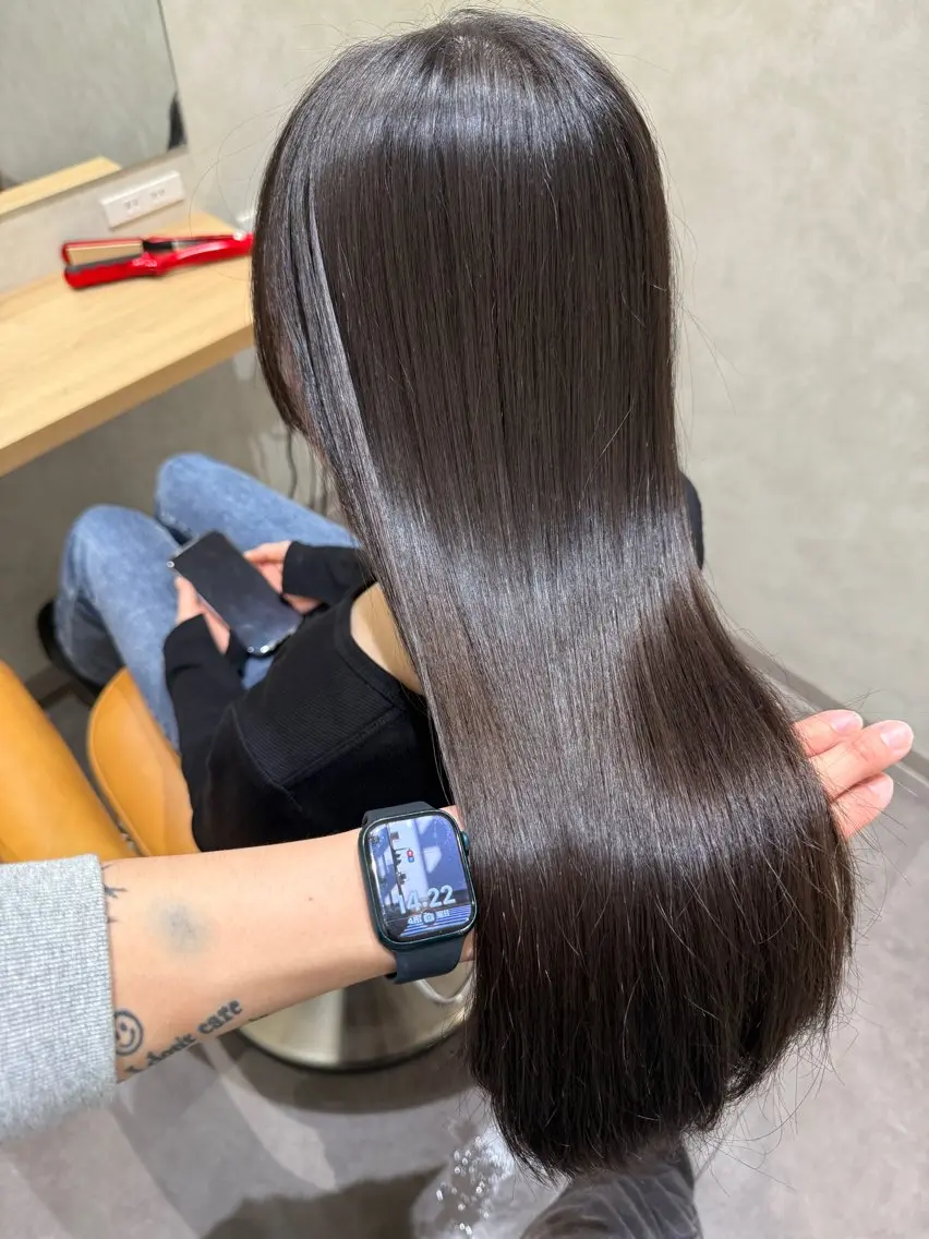 ロング 髪質改善 縮毛矯正 トリートメント 阿部 祥大のヘアスタイル