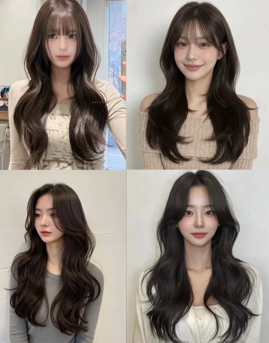 ロング ヘアカラー 内川 楓子のヘアスタイル