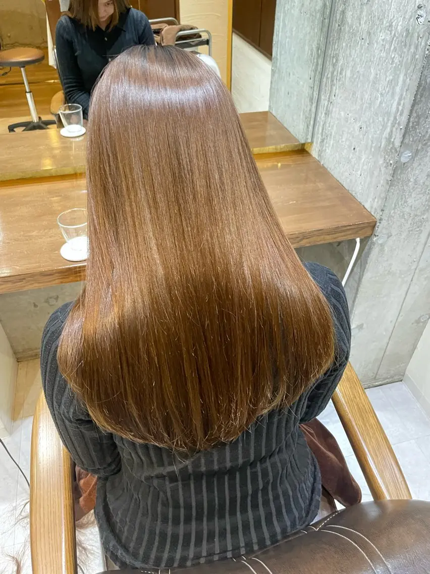 ロング カット 縮毛矯正 ami Norl 国分寺のヘアスタイル