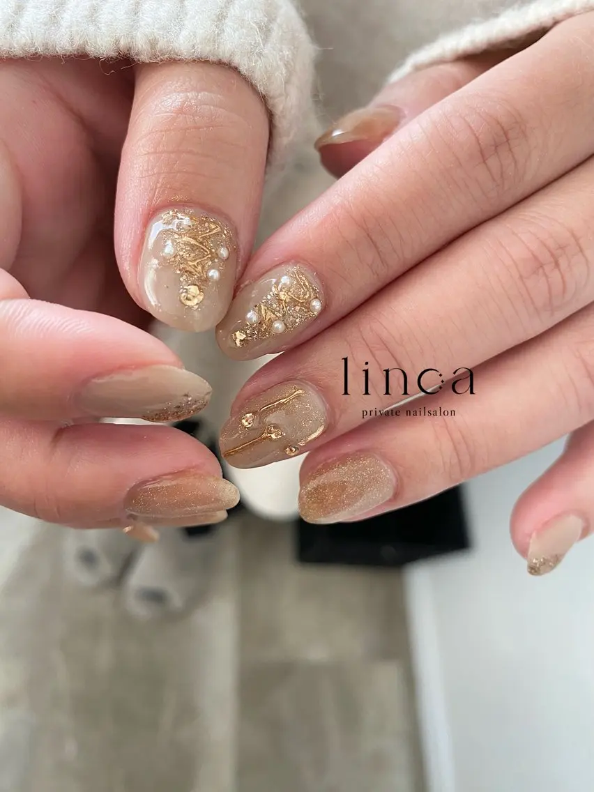 ネイル 冬ネイル クリスマス フットネイル linoa nailのネイルデザイン