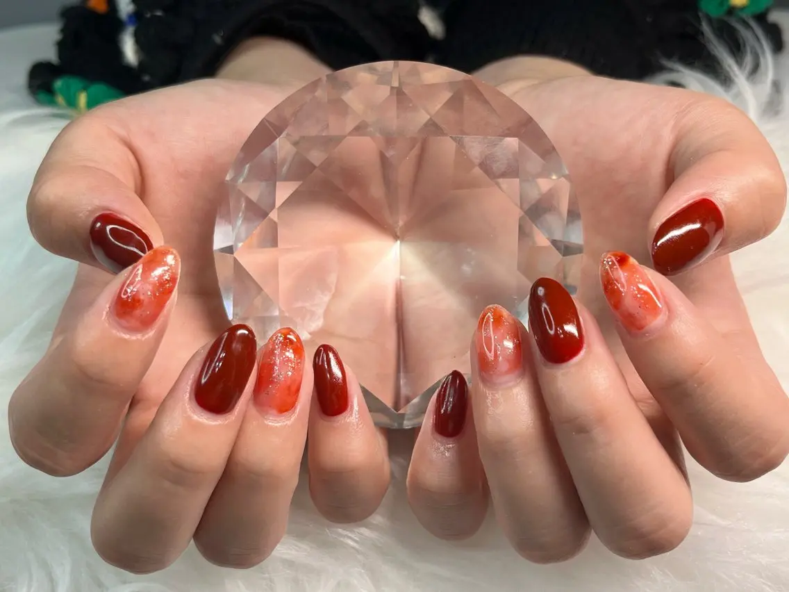 ネイル アートネイル マグネットネイル ニュアンスネイル ワンカラーネイル シンプルネイル ハンドネイル プライベートサロン N's Nailのネイルデザイン