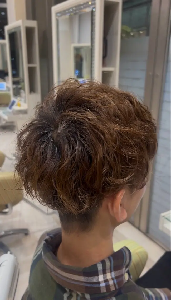 ショート パーマ パーマ メンズ特化☝️添田 好恵のヘアスタイル