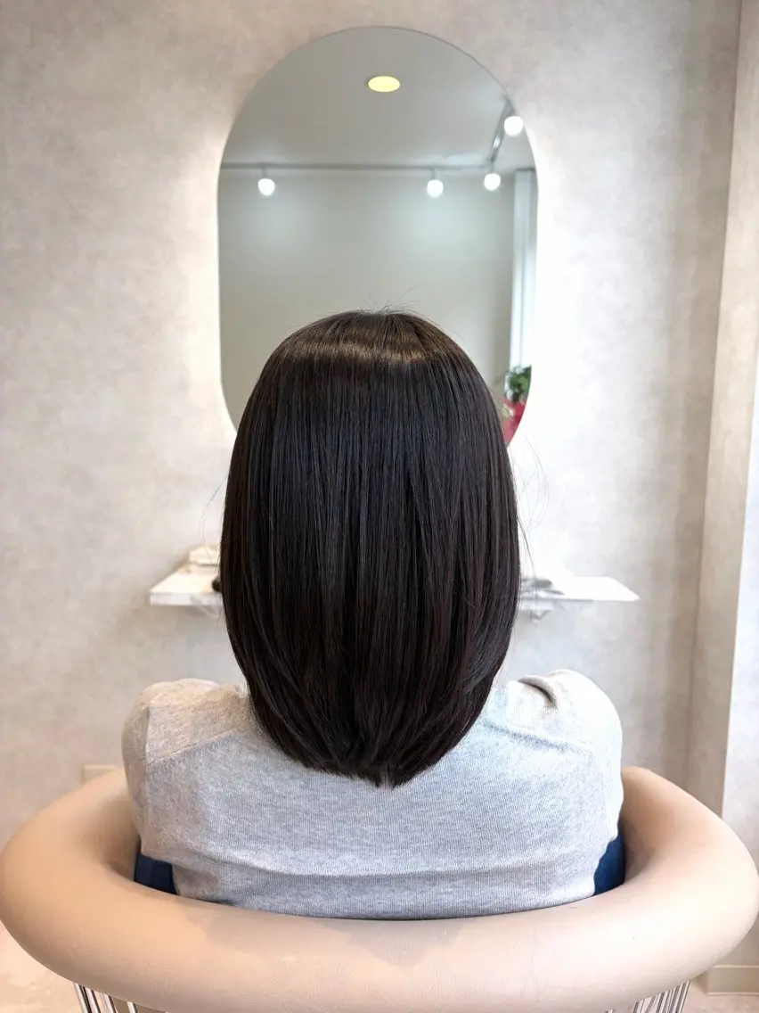 ミディアム カット 縮毛矯正 髪質改善/白髪染め ヘッドスパ/片岡良太のヘアスタイル
