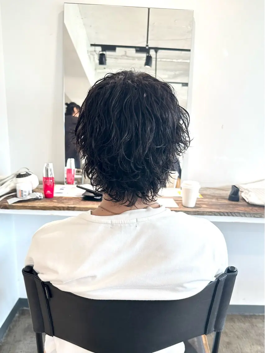 メンズ マッシュ メンズパーマ 波巻きパーマ 骨格補正施術/メンズ 専門美容師/YUYAのヘアスタイル